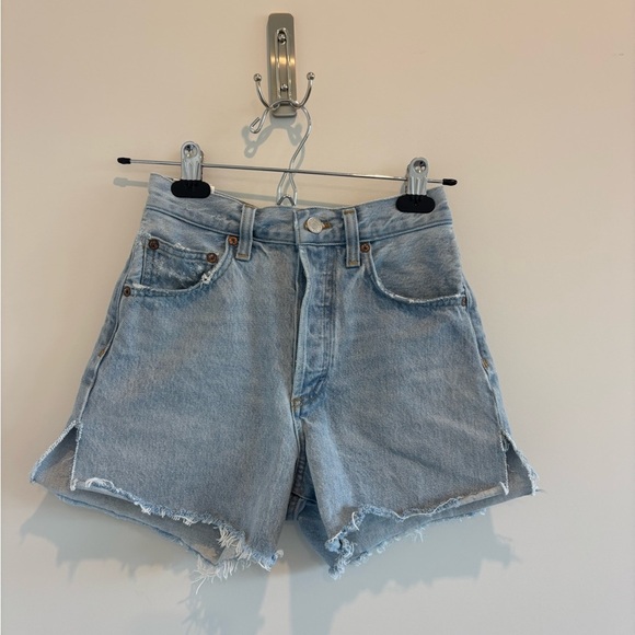 Agolde High Rise Light Blue Dee Short - Picture 3 of 6